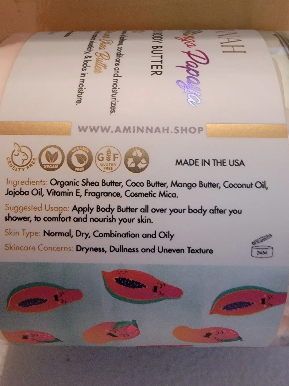 Mango Papaya Whipped Body Butter.